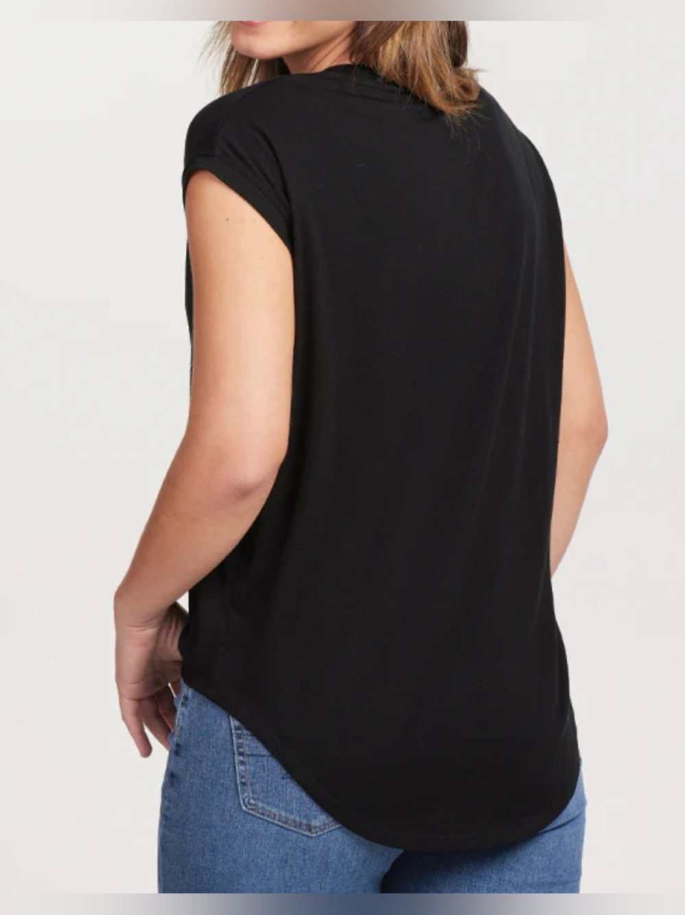 Woolx Gabi Tunic Top T-Shirt Merino Wool Women's L Short Sleeve Black Outdoor - Picture 2 of 9